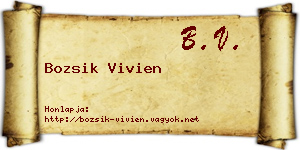 Bozsik Vivien névjegykártya